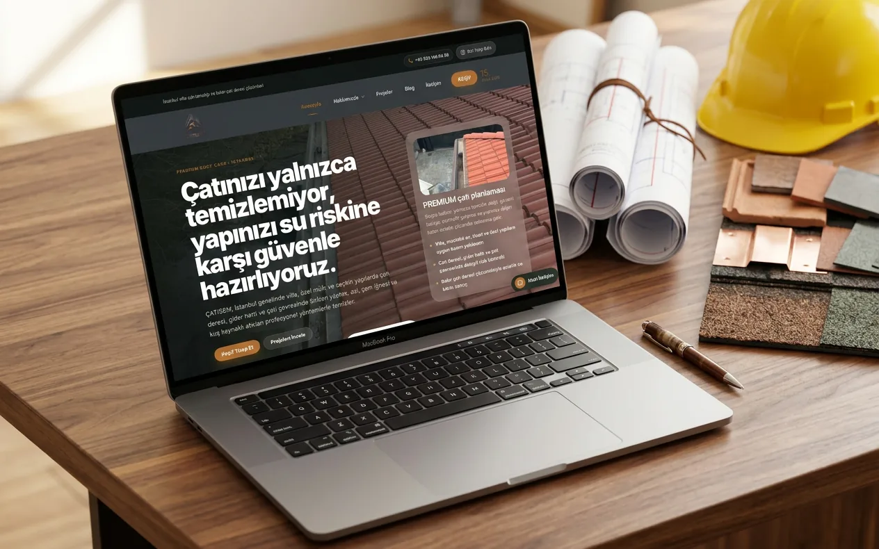 Çatısem Web Sitesi – Web Tasarım projesi mockup görseli