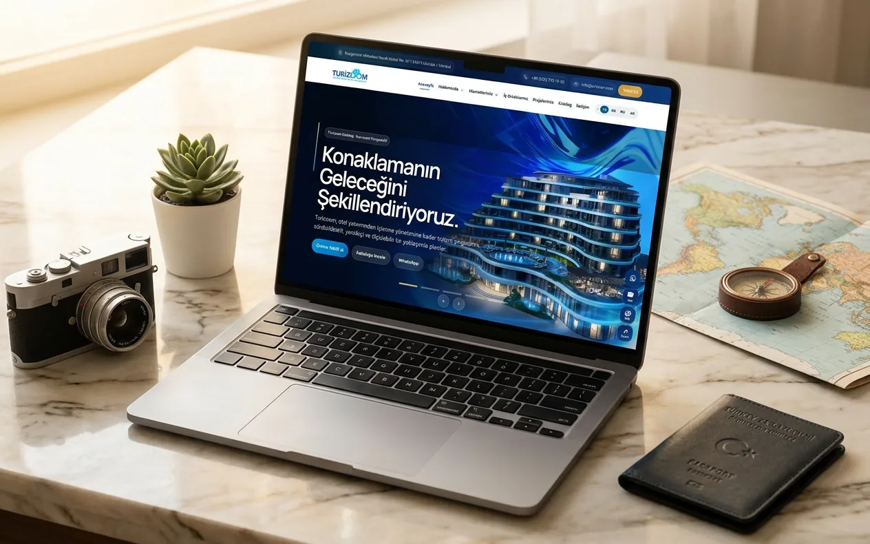 Turizoom Web Sitesi – Web Tasarım projesi mockup görseli